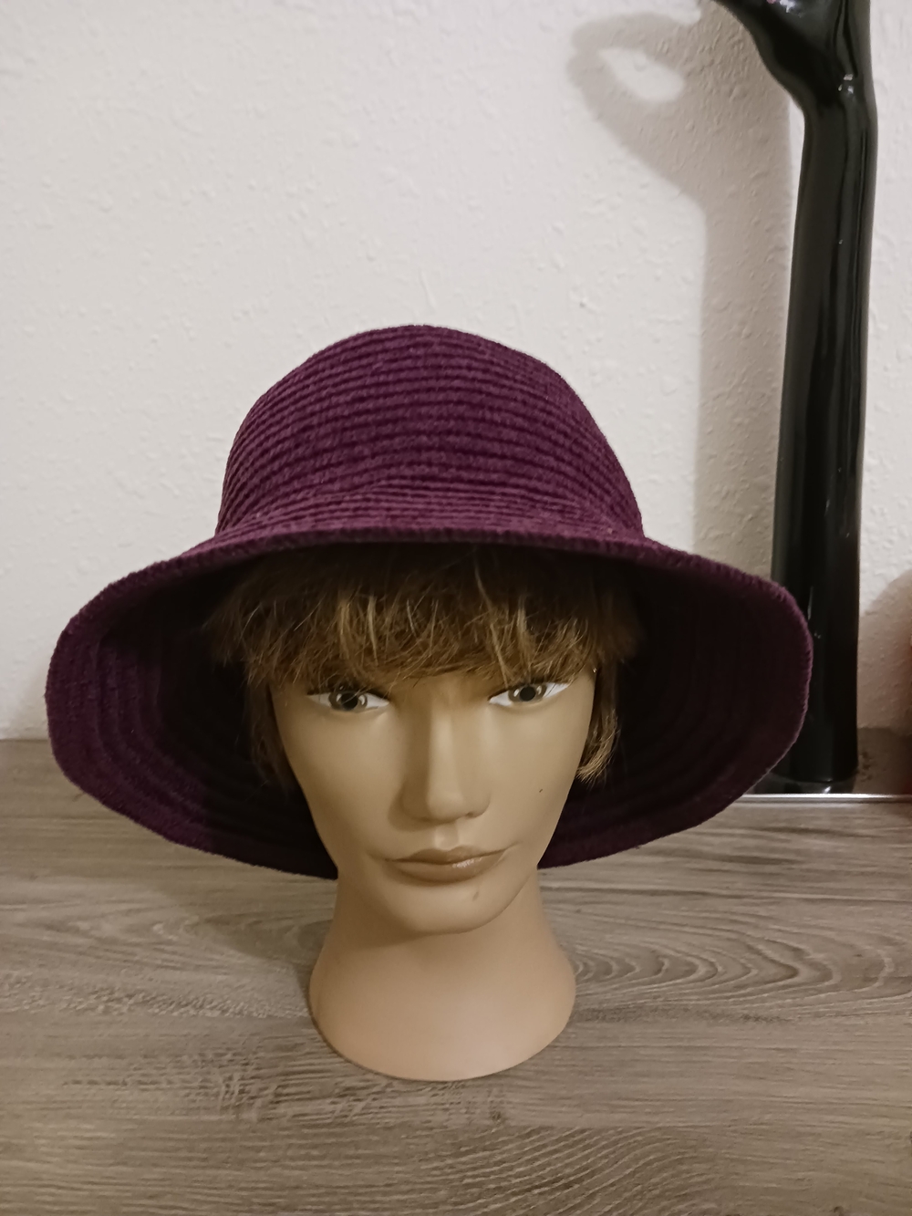 Plum Wide-Brim Women's Bucket Classic  Hat OSFM